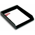 Black Letter Size Classic Leather Front-Load Letter Tray